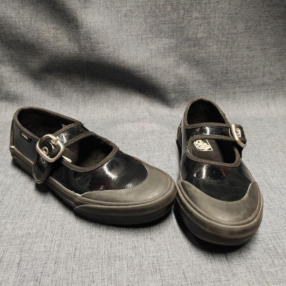 Vans Kids Shine Black Mary Jane Shoes Kids Size 1.5